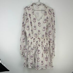 Free people Floral Print Long Sleeve Dress
